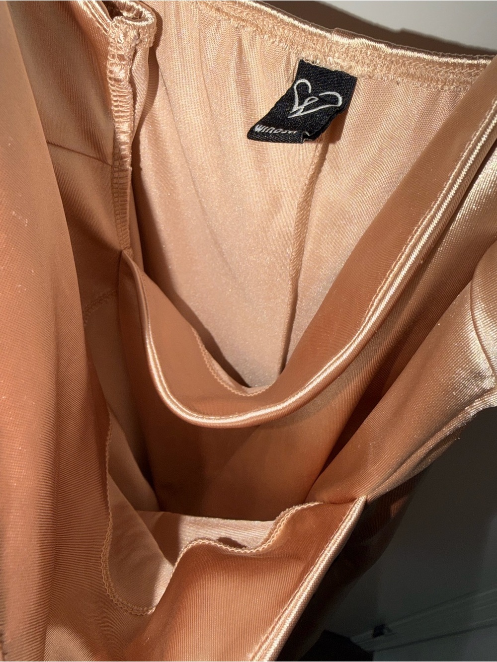 Windsor Satin Asymmetrical Slip Mini Dress - Champagne gold - Picture 4 of 6